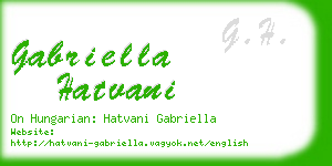 gabriella hatvani business card